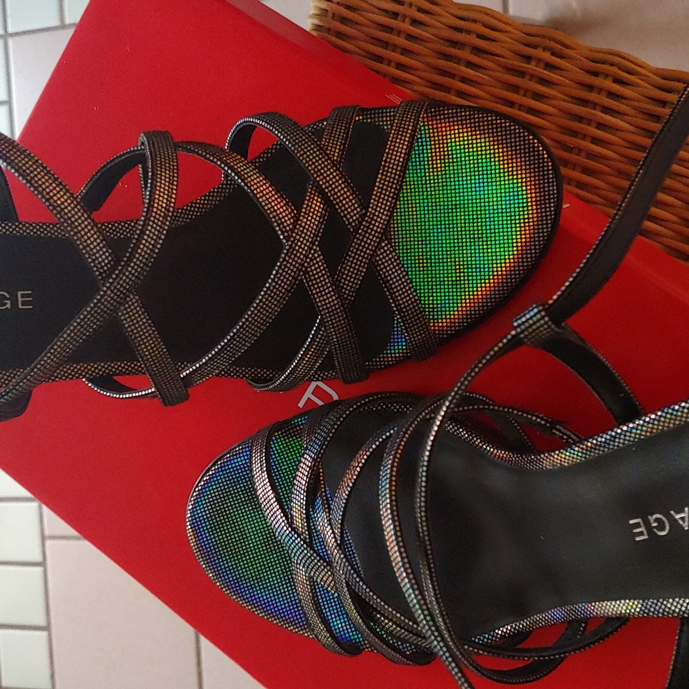 Silver Iridescent Color Changing Heels - Picture 5 of 8